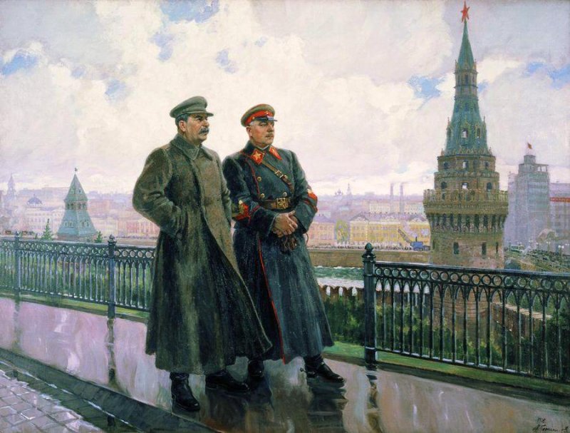 Сталин Иосиф Виссарионович (Сталин и Ворошилов в Кремле)